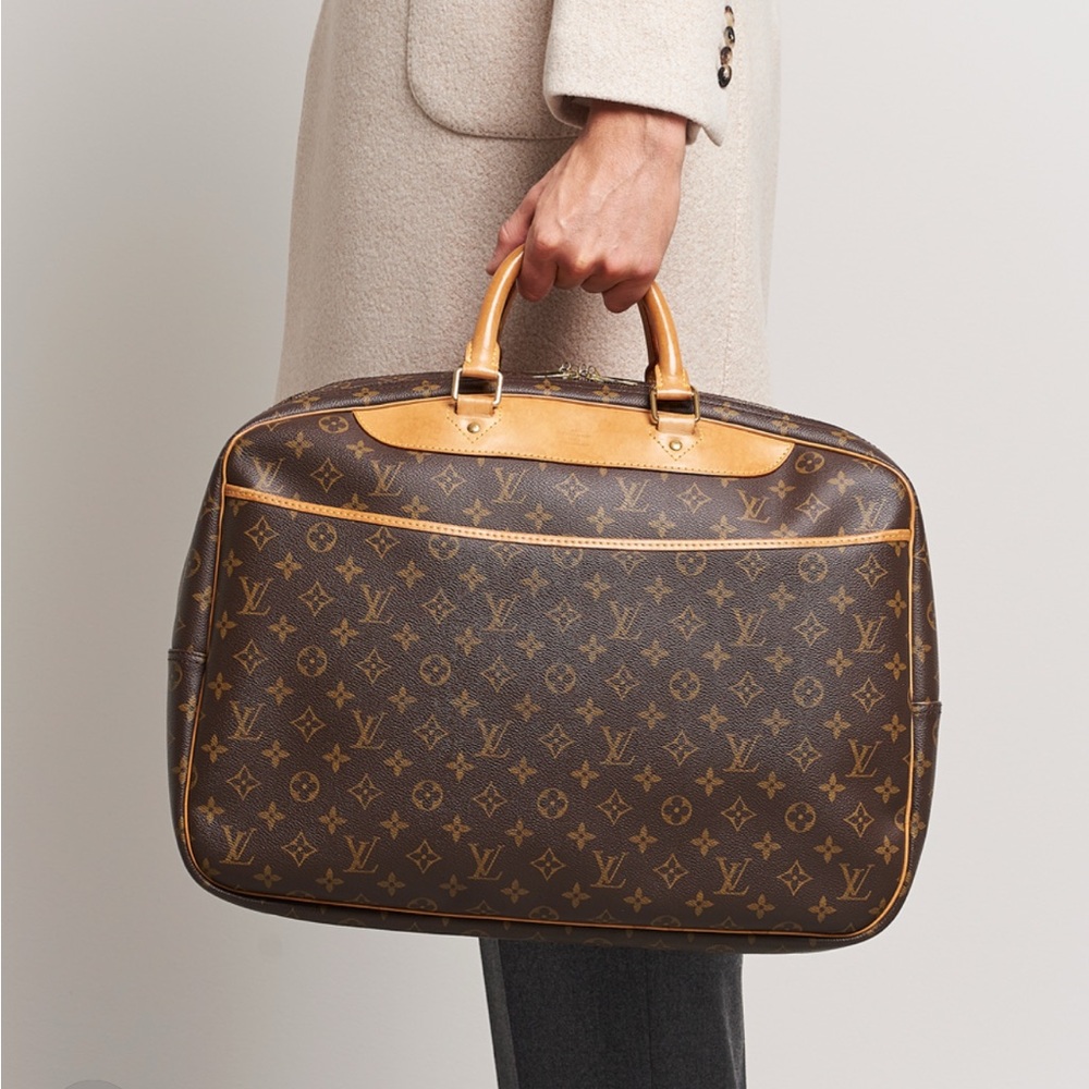 Authentic Louis Vuitton Alizé travel bag M41393 brown monogram LV canvas unisex - Picture 1 of 16